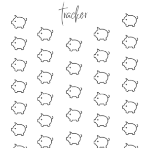 No Spend Monthly Tracker