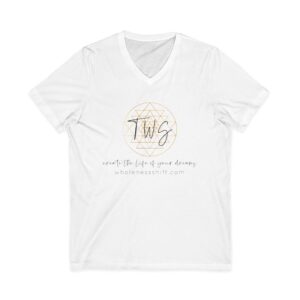 The Wholeness Shift Logo Unisex Jersey Short Sleeve V-Neck Tee